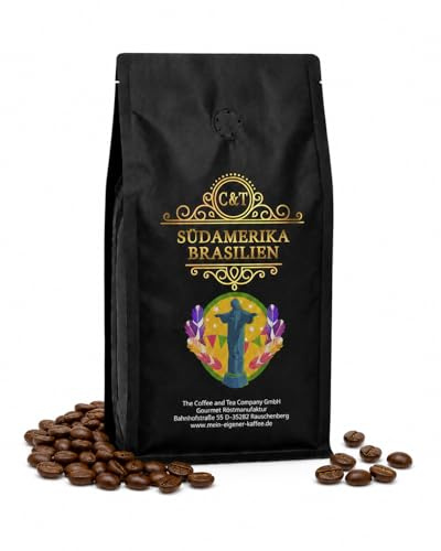 C&T Spezialitätenkaffee aus Brasilien (200g) | Single Origin Kaffee | 100% Arabica Kaffeebohnen | Schonende Trommelröstung | säurearm & frisch geröstet | Schokolade, Nuss & Karamell | Ganze Bohnen
