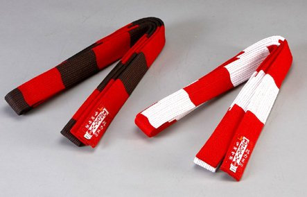 Ju-Sports Gürtel rot/weiß 6.DAN
