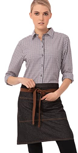 Chef Works Unisex Memphis Half Bistro Apron, Black, One Size
