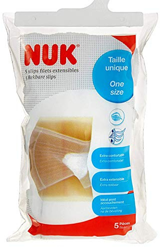 NUK Disposable Maternity Briefs – Stretchy Mesh Briefs – One Size – White – Pack of 5
