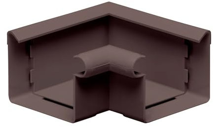 INEFA ángulo del canalón 90 grados ángulo interior en forma de caja, PVC 68mm rebordemarrón oscuro en el interior, pieza de unión accesorios canalón,made in Germany