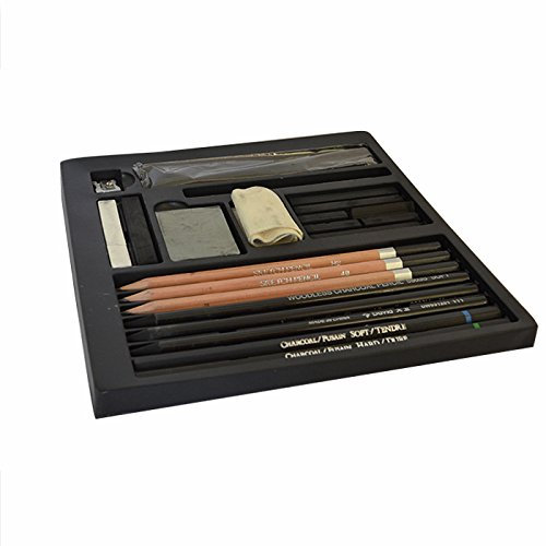 CREATIV DISCOUNT NEU Jaxell Zeichenkohle Set 24-teilig