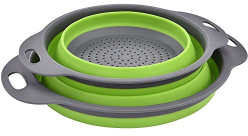 Scolapasta in Silicone Pieghevole, Cucina Pieghevole sopra Il Lavandino del Silicone Colander/Setacci, Rispettoso Dell'ambiente Non Tossico Facile da Pulire, Lavabili in Lavastoviglie