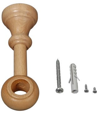 Liedeco Träger für Gardinenstangen Thüringen einläufig, ø 28 mm, 1 STK Natur L 12 cm