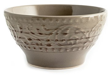H&H 7926102 Piatti Fondi Coutryard, Stoneware, Marrone, 20 cm, 6 Pezzi