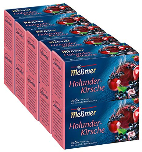 Meßmer Holunder-Kirsche, 20 Beutel, 10er Pack (10 x 55 g)
