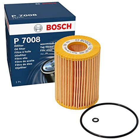 Bosch P7008 Filtro de Aceite para Coche - Separa Hollín y Partículas Metálicas del Aceite del Motor, con una Fiable Lubricación del Motor