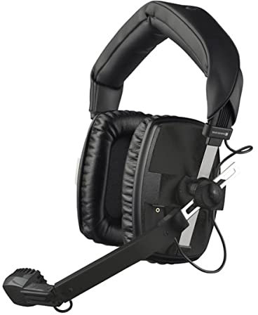 beyerdynamic DT-109-200-50-BLACK Closed Headset with Dynamic Hypercardioid Microphone, 50 Ohms, Black