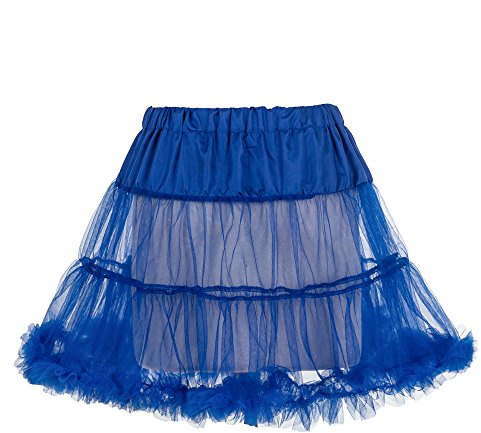 Boolavard Unterrock, Unterrock, Petticoat, Rock-Tütü, 50er-Jahre-Stil, Schwarz, Weiß, Rot, Blau, 45,7 cm