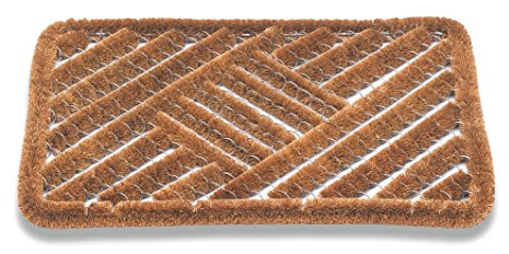 Felpudo robusto DRAGO. Ideal para uso interior y exterior, 80 x 51 cm. 30 mm. 80% fibra de Coco natural y 20% hierro.