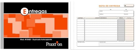 Talonario PRAXTON Notas De Entrega 4º Duplicado, Pack x10