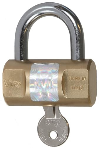 Viro 102.69 Lucchetto Cilindrico KA (chiavi uguali fra loro), Base da 50 mm, Ottone