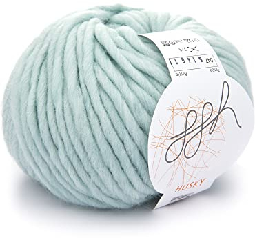 ggh Husky | Schurwolle Mischung | 50g Wolle zum Stricken oder Häkeln | Dicke Wolle | (047 - Mint)