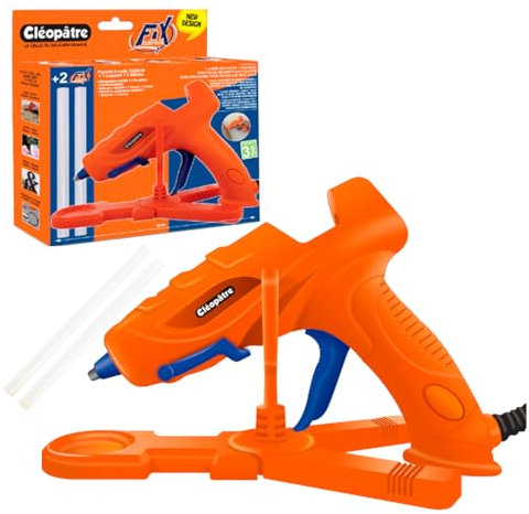 Cléopâtre Mini Pistolet à colle 20 W + 1 Support + 2 Batons