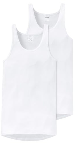 Schiesser Herren Feinripp 5121 Unterhemd, Weiß (100), 8 EU