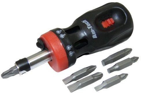 Amtech L0415 12-in-1 Stubby Ratchet Screwdriver