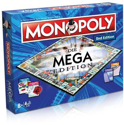 Winning Moves Monopoly Mega 2nd Edition - Familienspiele Strategie Brettspiele Monopoly Mega 2nd Edition - 2+ Spieler ab 8+ Jahren - Deutsch