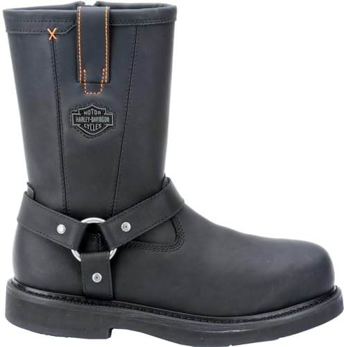 Harley-Davidson Men's Bill Steel Toe 9.5-Inch Boots. D95328. (Black, 11)