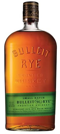 Bulleit 95 Rye Bourbon, Small Batch American Frontier Whiskey, 95%-iger, hoher Roggenanteil, Aromatischer, amerikanischer Bestseller, handgefertigt in Kentucky, 45,6% vol, 700ml Einzelflasche