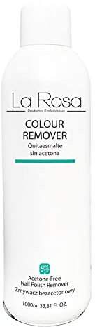 LaRosa Solvente SENZA ACETONE 1000 ml con COMPLESSO VITAMINICO, ideale per rimuovere lo smalto tradizionale dalle unghie naturale, gel e acriliche, Acetone Free Rimuovi Smalto, Profumo di Limone
