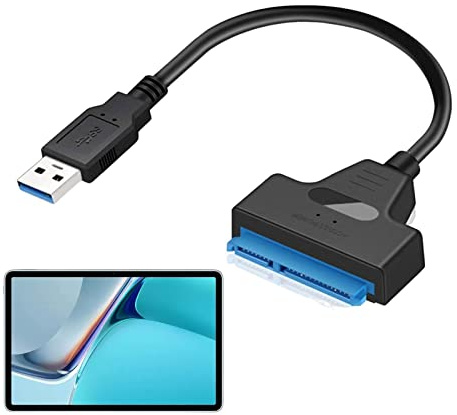 Richolyn Cable Disco Duro - Disco Duro USB 3.0 a SATAs III - Cable convertidor Disco Duro para HDD SSD 2,5 Pulgadas Compatible con 7/XPs/Server 2003 y 2008