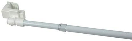 Klemmstange für Scheibengardinen, Scheiben-Gardinenstange mit Klemmträger, 85-135 cm ausziehbar, Ø 12 mm, weiss