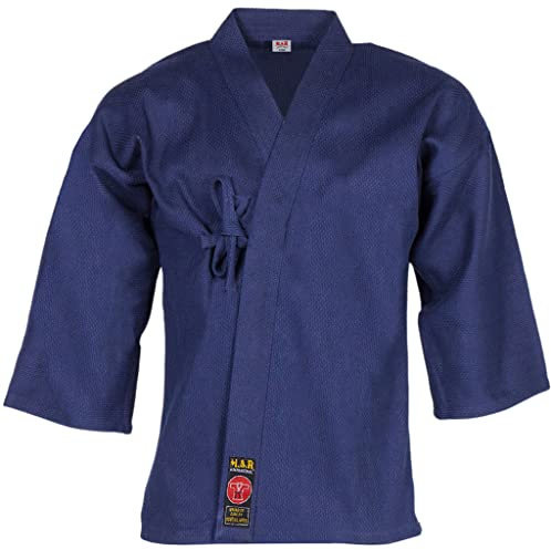 MAR | Traditional Kendo Gi Blue Hakama Jacket Japanese Style Kendo Aikido Suit Iaido Martial Arts Uniform, Unisex Heavy-Weight Polycotton Fabric