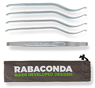 Rabaconda Motorcycle Pro Tire Iron Set - Premium Tire Changing Tools: 5 PCS Tire Spoons Tire Irons