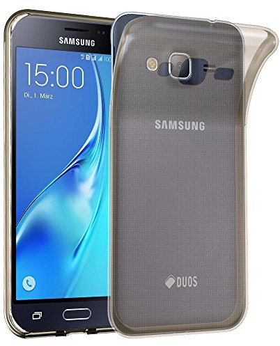 Cadorabo Hülle kompatibel mit Samsung Galaxy J3 2016 Schutzhülle TPU Silikon Case Slim Design Slim Kratzfest Weiche Gummi mit Rundumschutz Case Hülle für Galaxy J3 2016 in Schwarz