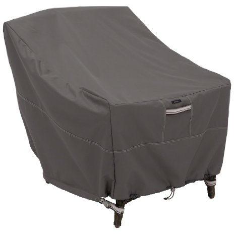 Classic Accessories Ravenna Gartenstuhl Schutzhülle, Abdeckung Gartenmöbel, Reißfestes Material mit Belüftungsöffnungen, Schutz vor Allen Wetterbedingungen, Cover Taupe (85 x 80 x 91 cm)