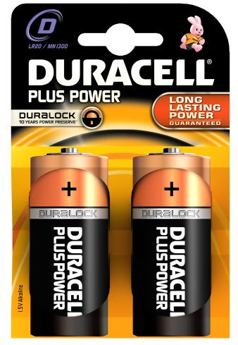 Duracell - Pile Alcaline - Duralock Dx2 Plus Power (LR20)