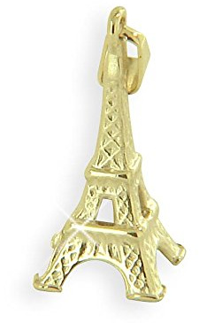 Eiffelturm 16mm Charms 3D Anhänger 14 Karat Gold 585 (Art.215039)