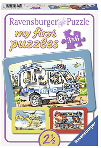 Ravensburger Puzzle 06115 - Feuerwehr, Polizei, Krankenwagen My First Rahmenpuzzle