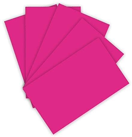 folia 6323 - Tonpapier 130 g/m², Tonzeichenpapier in pink, DIN A3, 50 Bogen, als Grundlage für zahlreiche Bastelarbeiten