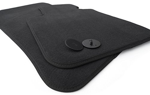 Golvmattor E87 E88 E81 E82 (velour) bilmattor originalkvalitet 2 delar fram svart inkl. fäste