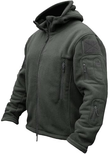 TACVASEN Veste Casual Homme Veste Polaire Décontractée Marche Trekking Manteau Neige Ski Capuche Veste Snowboard Snow Gris Men's Fleece Jacket Gris,Gris,XXL