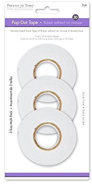 Multicraft Imports MultiCraft 3D Pop Dot Dual-Adhesive Foam Mount Tape-.25-inch, .375-inch and .5-inch 2yd Each, Other, Multicoloured