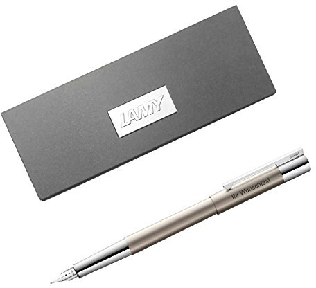 Lamy Füllhalterscala Ti Modell 078, Feder B, Titanium-Finish, inkl. Laser-Gravur