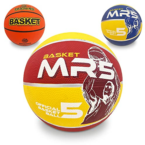 Mondo Toys - Ballon de Basket Dream Team Taille 5 - Rubber 390 g - 13139 Coloris Assortis