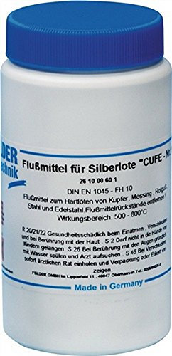 Flussmittel f.Silberlote Paste CuFe Nr.1 DIN/EN 10, Wirktemperatur : 250 g, Inhalt : 500-800 °C