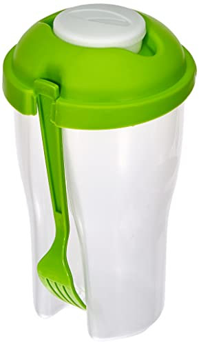 Sagaform 5017461 Salatbecher to go, Kunststoff, grün, 19 x 9 x 9 cm, 3 Einheiten