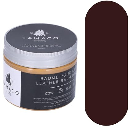 Famaco Leather Balm Care Cream - Crema para Muebles de Cuero - 337 Marrón Oscuro/Marron Foncé - 250ml