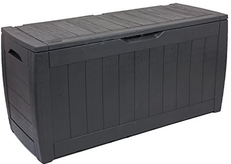 Keter Chalet-Jardin 12 Hollywood Garden Storage Chest Charcoal Grey 270 L