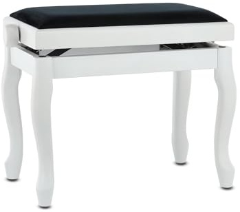 GEWA Pianobank Deluxe Classic, weiß matt