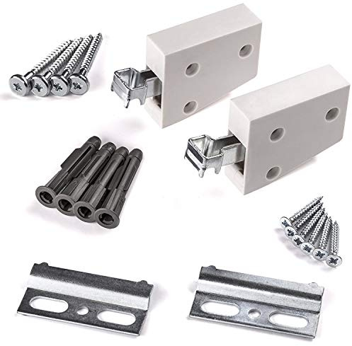 SOTECH 5 x Schrankaufhänger weiß Wandhalterung Schrankhalterung | Tragkraft 120 kg | SET KOMPLETT
