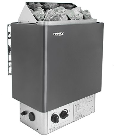 Electric Sauna Heater — Spa Heater with Heat Rocks — Built-In Thermostatic Control — Heats Up Quickly — Automatic Safety On/Off Timer — Supports Body Detox & Weight Loss (4.5KW Including Stones)