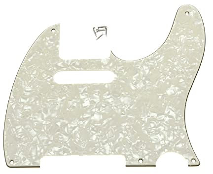 KAISH American Vintage 5 Hole Tele Pickguard TL Guitar Pick Guard Scratch Plate for Tele/Telecaster Aged Pearl