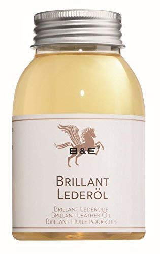 Bense & Eicke Brillant Lederöl farblos - pflegt Glattleder mit Avocadoöl, Jojobaöl, Mandelöl, Sojaöl, Klauenöl und Bienenwachs, Schutz vor Nässe, für Sattel, Schuhe, Motorradkleidung, 250 ml