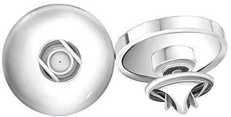 ANDANTE Chunk BROSCHE für Chunks Click-Buttons Druckknöpfe - Silber - 1 Stück