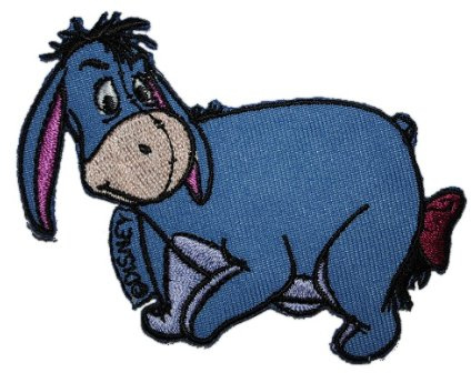 alles-meine.de GmbH Eeyore 8,5 cm * 7 cm Aufnäher Applikation Bügelbild Patch Pooh the Bär läuft